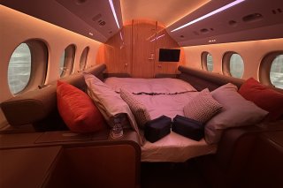 Vue intérieure de l'avion.