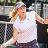 Stefanie Vögele tenta sa chance en qualifications à Roland-Garros KEYSTONE/GABRIEL MONNET