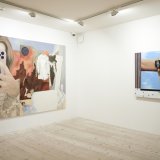 Avec le retour de la peinture figurative, le smartphone s'impose comme un nouvel outil pictural. Ici, une oeuvre de l'artiste suisse Romane de Watteville. KEYSTONE/NOEMI CINELLI