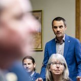 Chef du groupe des Vert-e-s, Emmanuel Revaz a plaidé pour que le Valais se dote d'une base légale pour le financement des mesures climatiques (archives). KEYSTONE/JEAN-CHRISTOPHE BOTT