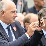Les conseillers d'Etat Chrsitophe Darbellay et Franz Ruppen, ainsi que leurs collègues du gouvernement valaisan ont participé au grand cortège de l'Olma, le 11 octobre dernier (photo d'archives). KEYSTONE/WALTER BIERI