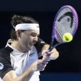 Taylor Fritz a bataillé durant 2h36 pour vaincre Valentin Vacherot KEYSTONE/EPA/GEORGIOS KEFALAS