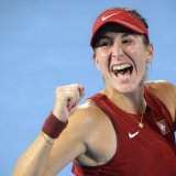Belinda Bencic avait vécu le plus grand moment de sa carrière à Tokyo en 2021 KEYSTONE/LAURENT GILLIERON