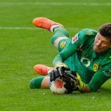 Gregor Kobel décisif à Francfort. KEYSTONE/AP/Martin Meissner