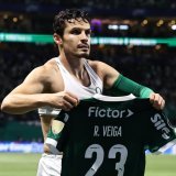 Raphael Veiga de Palmeiras célèbre son goal KEYSTONE/EPA/Isaac Fontana