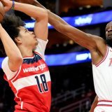 Kyshawn George tire malgré Kevin Durant KEYSTONE/AP/Eric Christian Smith