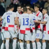 La joie des Croates, qui joueront le Mondial 2026 KEYSTONE/AP/Darko Bandic