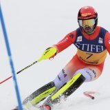 Loïc Meillard espère frapper un grand coup à Levi KEYSTONE/AP/JOHN LOCHER