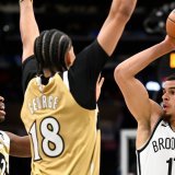 Kyshawn George (18) et les Wizards ont subi face aux Nets leur 12e défaite en 13 matches KEYSTONE/AP/John McDonnell