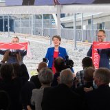 Le tunnel de base du Ceneri (Tessin), dernière étape de la construction des nouvelles lignes ferroviaires à travers les Alpes (NLFA), a été inauguré le 4 septembre 2020 par l'ancienne ministre des transports Simonetta Sommaruga (archives). KEYSTONE/SAMUEL GOLAY