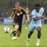 Yohan Aymon en action avec le Stade Nyonnais, lors de l'exploit réalisé face au FC Zurich en 1/16èmes de finale de la Coupe de Suisse.