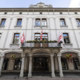 Le bâtiment qui abrite l'Hôtel de Ville de Martigny, le Tribunal de district et la police municipale.