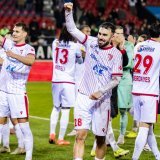 La joie de Kreshnik Hajrizi (à droite) et Jan Kronig (à gauche) après la belle victoire face à YB.