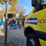 En marge du Congrès, les élèves de l'école primaire de Savièse ont pu découvrir à quoi ressemblait l'intérieur d'une ambulance