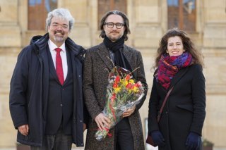 Alors que le syndic Pierre Dessemontet (à gauche) va quitter la Municipalité d'Yverdon, Julien Wicki et Brenda Tuosto souhaitent, eux, se représenter (archives). KEYSTONE/VALENTIN FLAURAUD