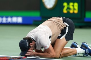 La joie de Valentin Vacherot, demi-finaliste à Shanghai KEYSTONE/AP/Andy Wong