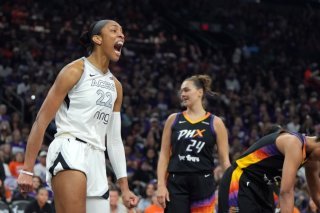A'ja Wilson (22) et les Aces ont cueilli leur 3e titre en quatre ans en WNBA KEYSTONE/AP/Rick Scuteri
