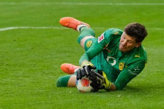 Gregor Kobel décisif à Francfort. KEYSTONE/AP/Martin Meissner