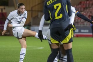 Smilla Vallotto inscrit le 4-2. KEYSTONE/ANDREAS BECKER