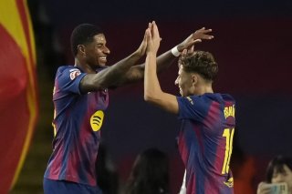 Marcus Rashford et le Barça se sont imposés face à Elche KEYSTONE/EPA/Enric Fontcuberta