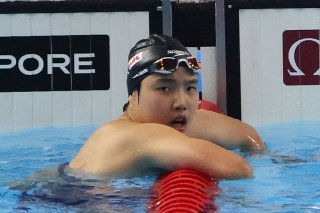 A 13 ans, Zidi Yu a battu le record d'Asie élite du 200 m 4 nages KEYSTONE/EPA/FAZRY ISMAIL