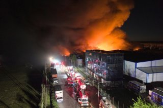L'explosion s'est produite dans une zone industrielle de la localité d'Ezeiza. KEYSTONE/AP/Rodrigo Abd