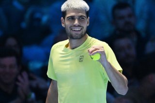 Le sourire de Carlos Alcaraz après sa victoire KEYSTONE/EPA/ALESSANDRO DI MARCO