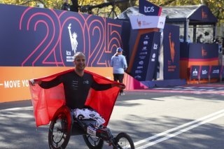 Marcel Hug (ici à New York) a triomphé pour la 12e fois dans le marathon d'Oita lundi KEYSTONE/EPA/SARAH YENESEL