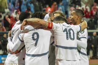 La joie des joueurs suisses, qui ont composté leur billet pour le Mondial 2026 mardi à Pristina KEYSTONE/SALVATORE DI NOLFI