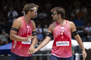 Marco Krattiger et Leo Dillier n'ont pas réussi un deuxième exploit KEYSTONE/ANTHONY ANEX