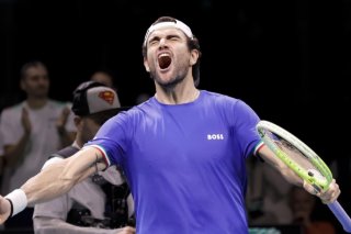 Matteo Berrettini a placé l'Italie sur les bons rails en demi-finale de la Coupe Davis KEYSTONE/EPA/ELISABETTA BARACCHI