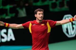 Pablo Carreño Busta et l'Espagne défieront l'Italie en finale de la Coupe Davis KEYSTONE/AP/Luca Bruno