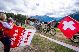 Image d'illustration - épreuve E-MTB à Bellwald durant les Mondiaux VTT Valais 2025