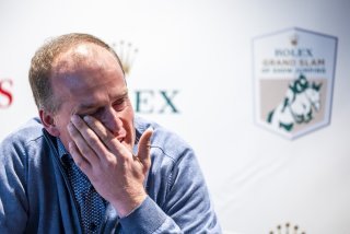 Jérôme Voutaz, ému au moment d'évoquer le CHI de Genève.