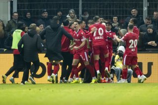 La joie des joueurs sédunois après le 2-1 de Boteli.
