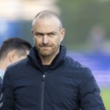 Alessandro Mangiarratti était l'entraîneur d'Yverdon lors de la dernière saison des Nord-Vaudois en Super League (archives). KEYSTONE/CYRIL ZINGARO