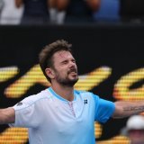 La joie de Stan Wawrinka après sa victoire au 1er tour à Melbourne KEYSTONE/AP/Asanka Brendon Ratnayake
