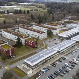 Trois quartiers de Marly (FR) sont intégrés au projet: Bel-Air, le Marly Innvation Center (à l'image) et l'écoquartier de l'Ancienne Papeterie. KEYSTONE/CYRIL ZINGARO
