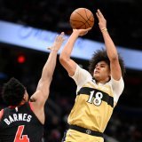 Kyshawn George (18) aura l'occasion de s'illustrer lors du All-Star week-end KEYSTONE/FR67404 AP/NICK WASS