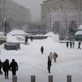 Moscou a connu des chutes de neige record en janvier. KEYSTONE/AP/Alexander Zemlianichenko