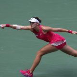 Rebeka Masarova, ici lors du dernier US Open, est tombée sur plus forte qu'elle mercredi. KEYSTONE/EPA/BRIAN HIRSCHFELD