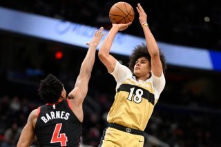 Kyshawn George (18) a inscrit 23 points face à Toronto vendredi KEYSTONE/AP/Nick Wass