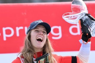 Camille Rast sera l'une des femmes à battre mardi à Plan de Corones KEYSTONE/AP/Marco Trovati