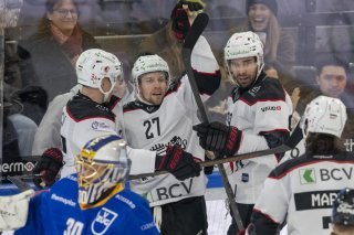 Les Lions vaudois ont remporté trois points importants en Suisse centrale. KEYSTONE/URS FLUEELER