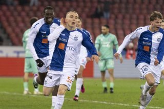 La joie de Samuel Krasniqi après son but KEYSTONE/GAETAN BALLY