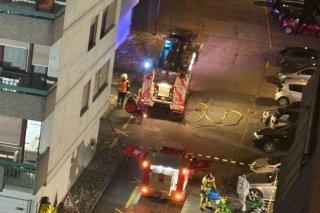 L'intervention est en cours à la rue de la Bourgeoisie, à Sion.
