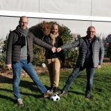 Benoît Bender, président du MS (à g.), Damien Claivaz et son assistant Nicolas Fiora