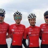 Les Valaisans Thibault Rossier (tout à g.) et Thomas Clapasson (tout à d.)