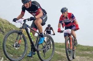 Urs Huber en action lors de l'édition 2019 du Raid Evolénard