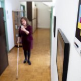 Depuis l'été dernier, l'Union centrale suisse pour le bien des aveugles (UCBA) a équipé ses locaux de ces codes colorés et a testé la nouvelle technologie avec l'aigle de personnes aveugles et malvoyantes.